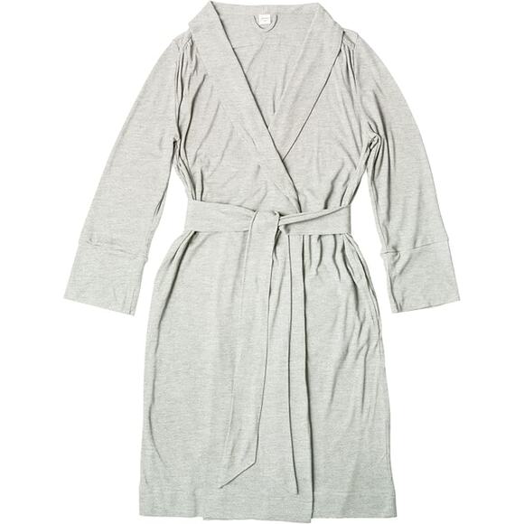 goumi  Bamboo Organic Cotton Womens Robe Gray NWT XS-S - Picture 1 of 2